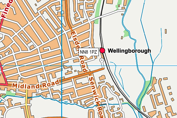NN8 1PZ map - OS VectorMap District (Ordnance Survey)