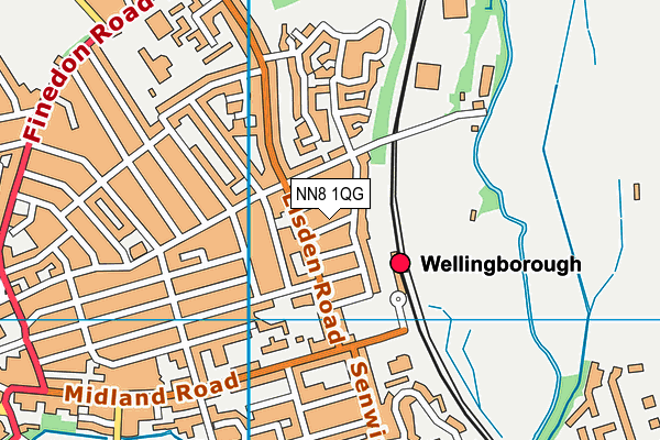 NN8 1QG map - OS VectorMap District (Ordnance Survey) NN8 1QG map - OS VectorMap District (Ordnance Survey)
