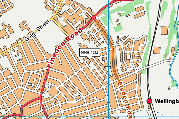NN8 1QJ map - OS VectorMap District (Ordnance Survey) NN8 1QJ map - OS VectorMap District (Ordnance Survey)