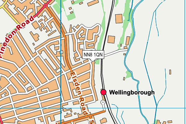 NN8 1QN map - OS VectorMap District (Ordnance Survey)