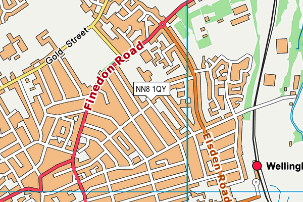 NN8 1QY map - OS VectorMap District (Ordnance Survey)