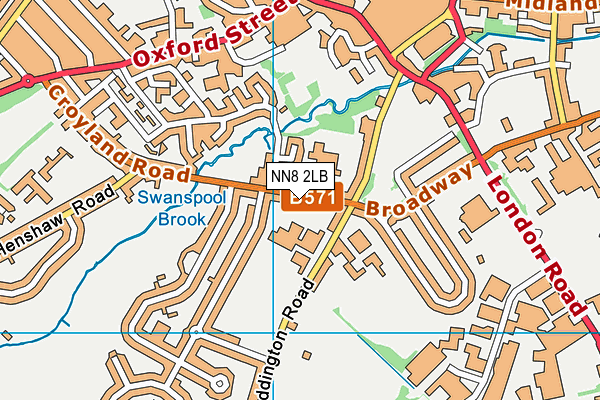 NN8 2LB map - OS VectorMap District (Ordnance Survey)