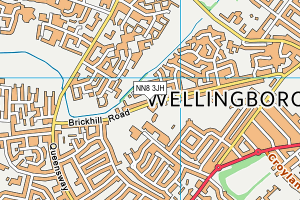 NN8 3JH map - OS VectorMap District (Ordnance Survey)