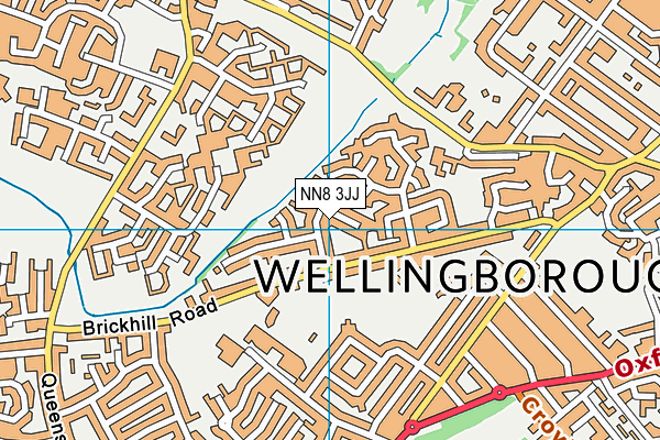 NN8 3JJ map - OS VectorMap District (Ordnance Survey)
