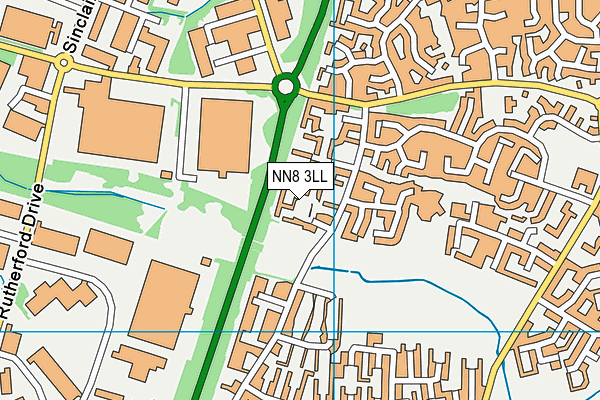 NN8 3LL map - OS VectorMap District (Ordnance Survey) NN8 3LL map - OS VectorMap District (Ordnance Survey)