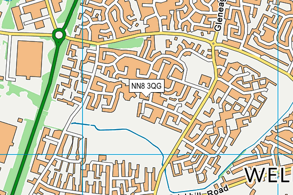 NN8 3QG map - OS VectorMap District (Ordnance Survey) NN8 3QG map - OS VectorMap District (Ordnance Survey)