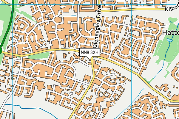 NN8 3XH map - OS VectorMap District (Ordnance Survey) NN8 3XH map - OS VectorMap District (Ordnance Survey)