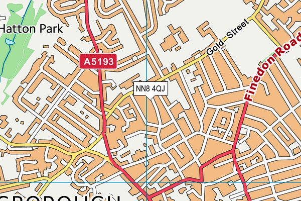 NN8 4QJ map - OS VectorMap District (Ordnance Survey)