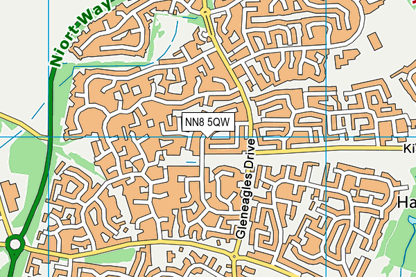 NN8 5QW map - OS VectorMap District (Ordnance Survey) NN8 5QW map - OS VectorMap District (Ordnance Survey)