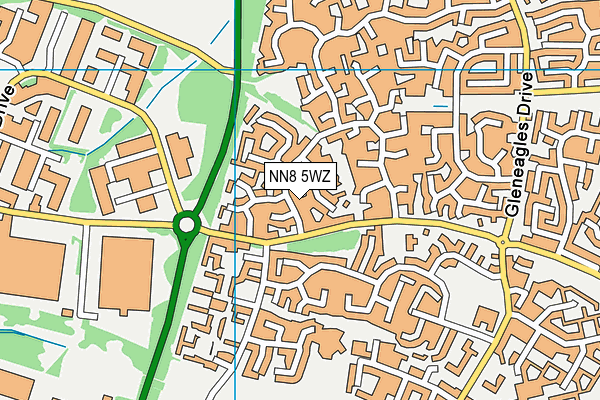 NN8 5WZ map - OS VectorMap District (Ordnance Survey) NN8 5WZ map - OS VectorMap District (Ordnance Survey)