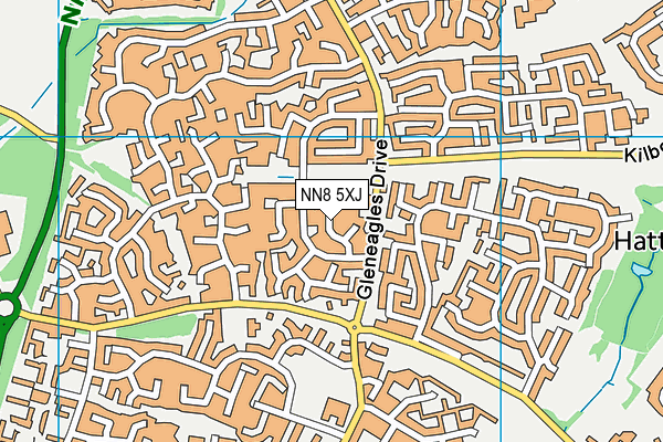 NN8 5XJ map - OS VectorMap District (Ordnance Survey) NN8 5XJ map - OS VectorMap District (Ordnance Survey)