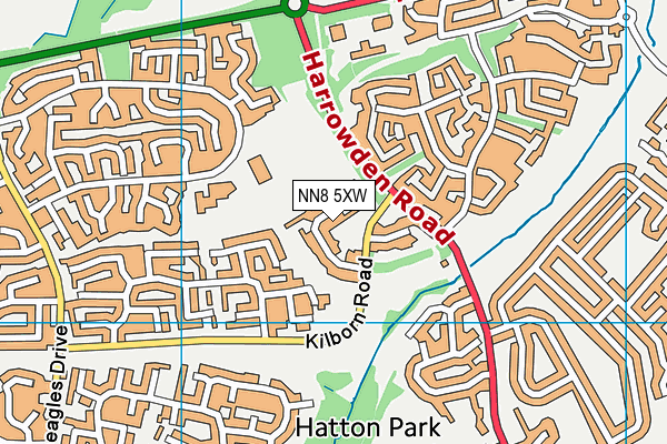 NN8 5XW map - OS VectorMap District (Ordnance Survey) NN8 5XW map - OS VectorMap District (Ordnance Survey)