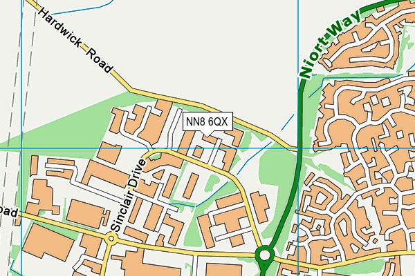 NN8 6QX map - OS VectorMap District (Ordnance Survey) NN8 6QX map - OS VectorMap District (Ordnance Survey)