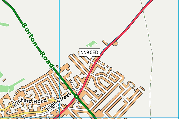 NN9 5ED map - OS VectorMap District (Ordnance Survey) NN9 5ED map - OS VectorMap District (Ordnance Survey)