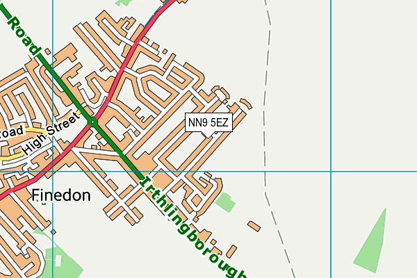 NN9 5EZ map - OS VectorMap District (Ordnance Survey)