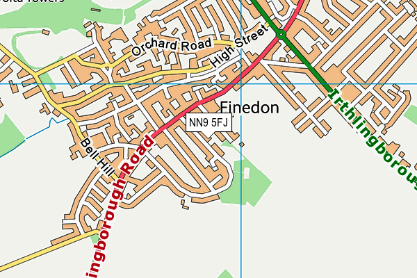 NN9 5FJ map - OS VectorMap District (Ordnance Survey) NN9 5FJ map - OS VectorMap District (Ordnance Survey)