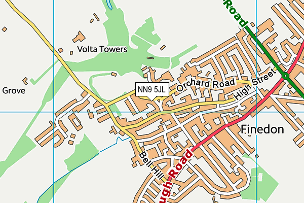 NN9 5JL map - OS VectorMap District (Ordnance Survey) NN9 5JL map - OS VectorMap District (Ordnance Survey)