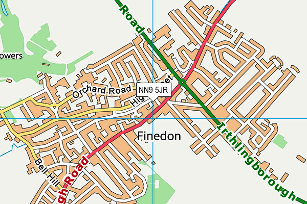 NN9 5JR map - OS VectorMap District (Ordnance Survey) NN9 5JR map - OS VectorMap District (Ordnance Survey)