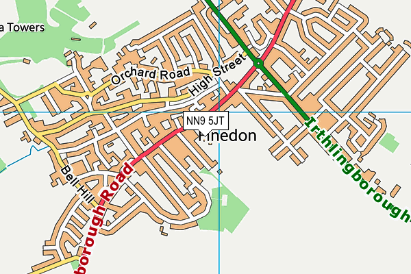 NN9 5JT map - OS VectorMap District (Ordnance Survey) NN9 5JT map - OS VectorMap District (Ordnance Survey)