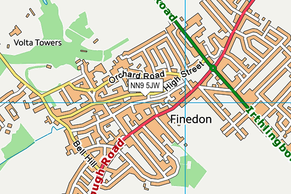NN9 5JW map - OS VectorMap District (Ordnance Survey) NN9 5JW map - OS VectorMap District (Ordnance Survey)