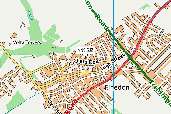 NN9 5JZ map - OS VectorMap District (Ordnance Survey) NN9 5JZ map - OS VectorMap District (Ordnance Survey)