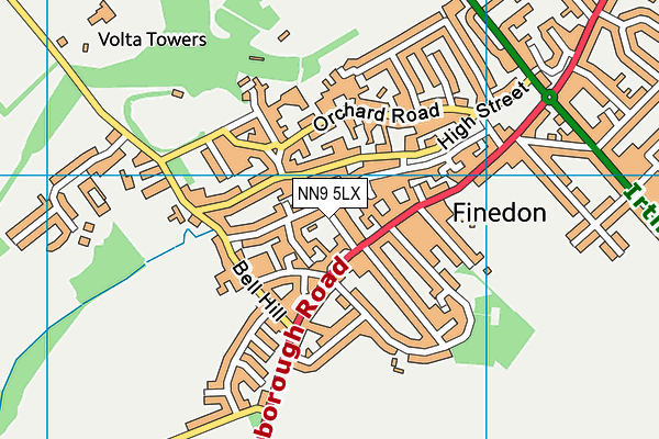 NN9 5LX map - OS VectorMap District (Ordnance Survey) NN9 5LX map - OS VectorMap District (Ordnance Survey)