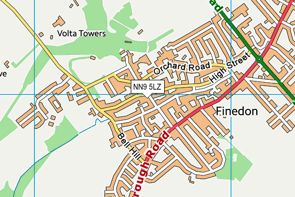 NN9 5LZ map - OS VectorMap District (Ordnance Survey) NN9 5LZ map - OS VectorMap District (Ordnance Survey)