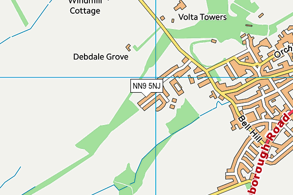NN9 5NJ map - OS VectorMap District (Ordnance Survey) NN9 5NJ map - OS VectorMap District (Ordnance Survey)