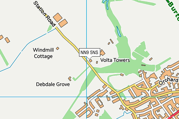 NN9 5NS map - OS VectorMap District (Ordnance Survey)
