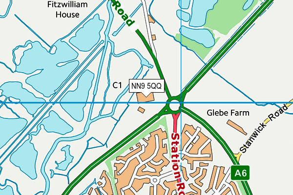 NN9 5QQ map - OS VectorMap District (Ordnance Survey) NN9 5QQ map - OS VectorMap District (Ordnance Survey)