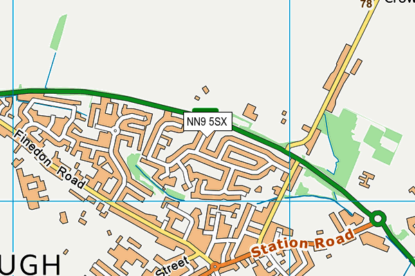 NN9 5SX map - OS VectorMap District (Ordnance Survey) NN9 5SX map - OS VectorMap District (Ordnance Survey)