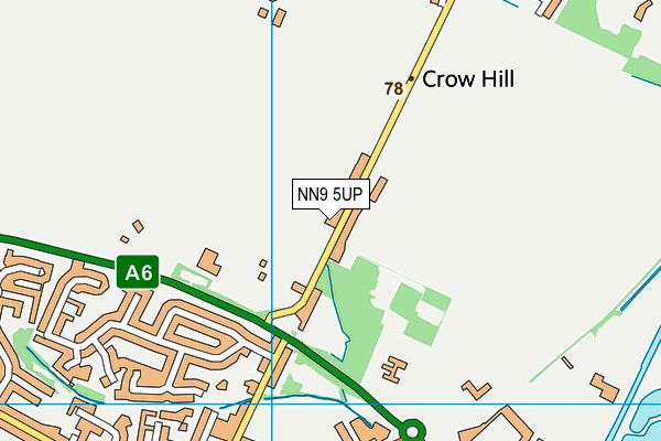 NN9 5UP map - OS VectorMap District (Ordnance Survey)