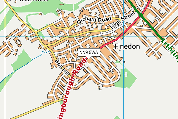 NN9 5WA map - OS VectorMap District (Ordnance Survey) NN9 5WA map - OS VectorMap District (Ordnance Survey)