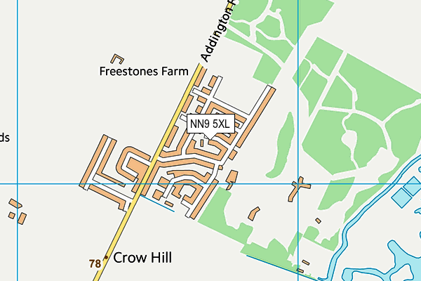 NN9 5XL map - OS VectorMap District (Ordnance Survey)