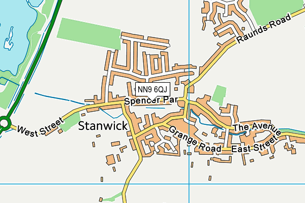 NN9 6QJ map - OS VectorMap District (Ordnance Survey)