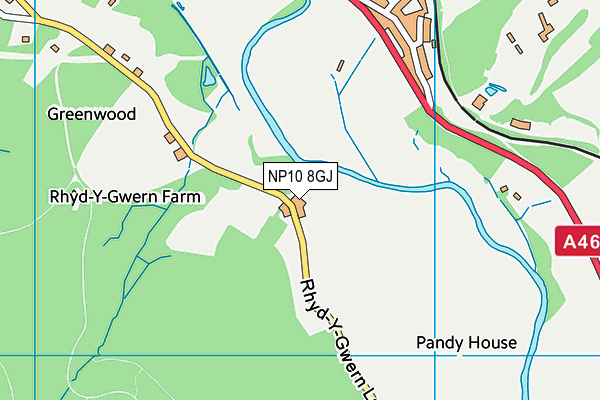 NP10 8GJ map - OS VectorMap District (Ordnance Survey) NP10 8GJ map - OS VectorMap District (Ordnance Survey)