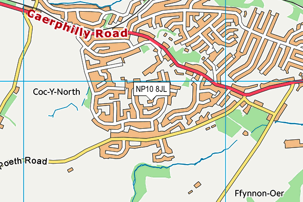 NP10 8JL map - OS VectorMap District (Ordnance Survey)
