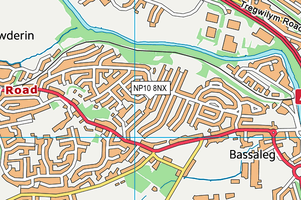 NP10 8NX map - OS VectorMap District (Ordnance Survey)