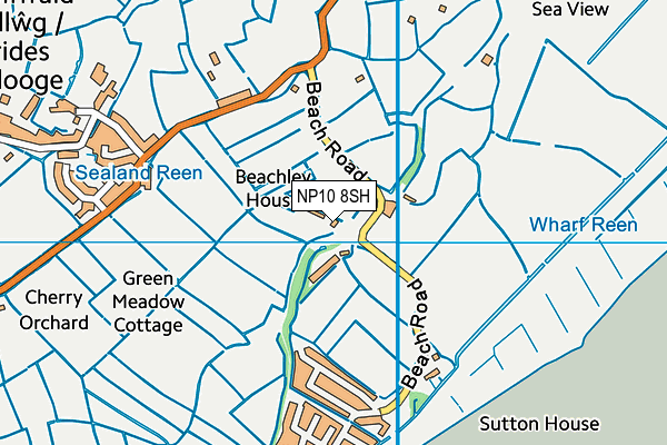 NP10 8SH map - OS VectorMap District (Ordnance Survey) NP10 8SH map - OS VectorMap District (Ordnance Survey)