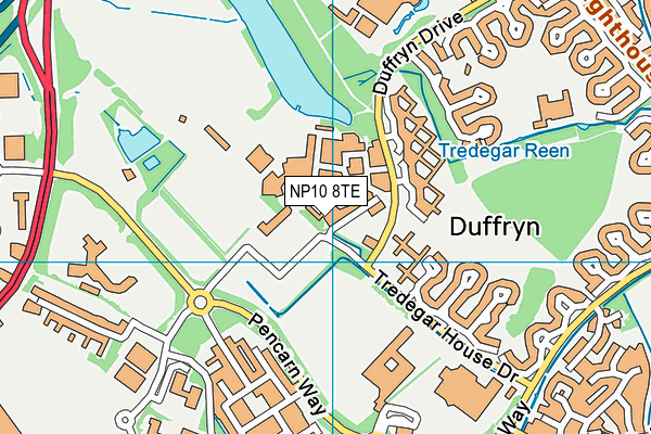 NP10 8TE map - OS VectorMap District (Ordnance Survey)