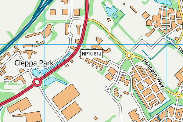 NP10 8TJ map - OS VectorMap District (Ordnance Survey) NP10 8TJ map - OS VectorMap District (Ordnance Survey)
