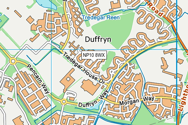 NP10 8WX map - OS VectorMap District (Ordnance Survey)