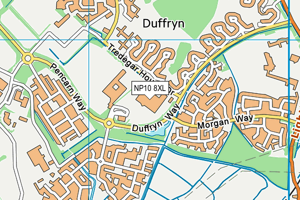 NP10 8XL map - OS VectorMap District (Ordnance Survey)