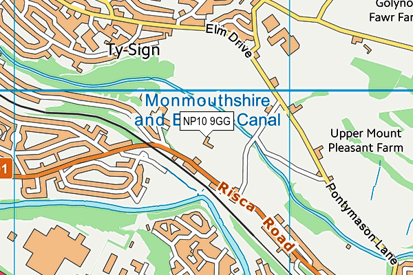 NP10 9GG map - OS VectorMap District (Ordnance Survey) NP10 9GG map - OS VectorMap District (Ordnance Survey)