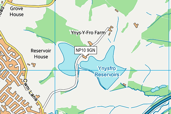 NP10 9GN map - OS VectorMap District (Ordnance Survey) NP10 9GN map - OS VectorMap District (Ordnance Survey)