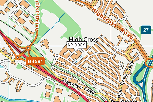 NP10 9GY map - OS VectorMap District (Ordnance Survey) NP10 9GY map - OS VectorMap District (Ordnance Survey)