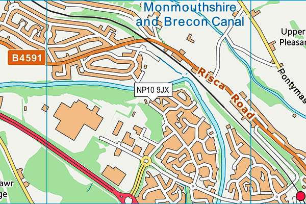 NP10 9JX map - OS VectorMap District (Ordnance Survey) NP10 9JX map - OS VectorMap District (Ordnance Survey)