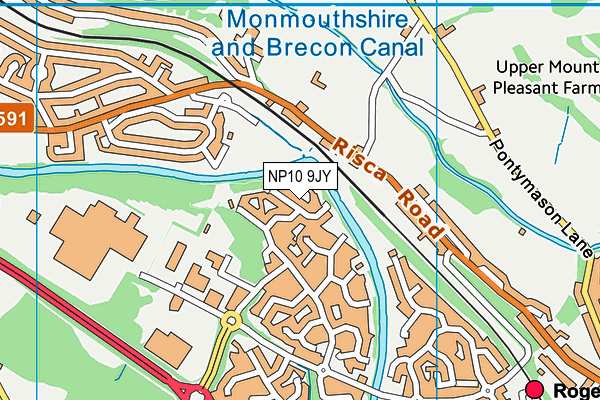 NP10 9JY map - OS VectorMap District (Ordnance Survey)