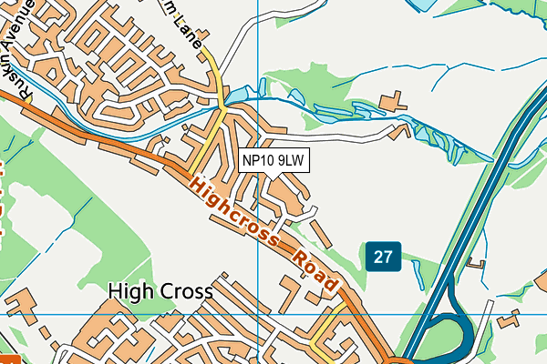 NP10 9LW map - OS VectorMap District (Ordnance Survey)