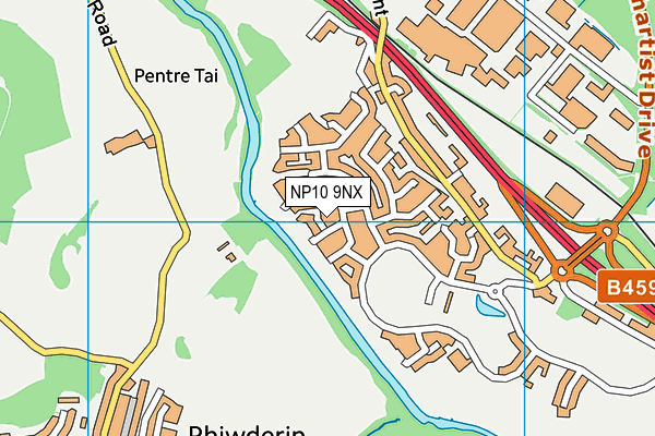 NP10 9NX map - OS VectorMap District (Ordnance Survey) NP10 9NX map - OS VectorMap District (Ordnance Survey)